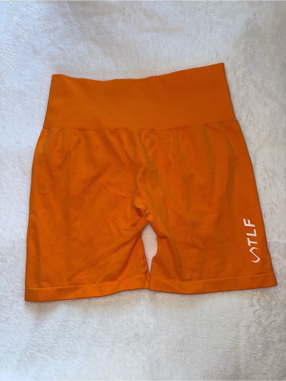 TLF Women's High-Rise Orange Bike Shorts